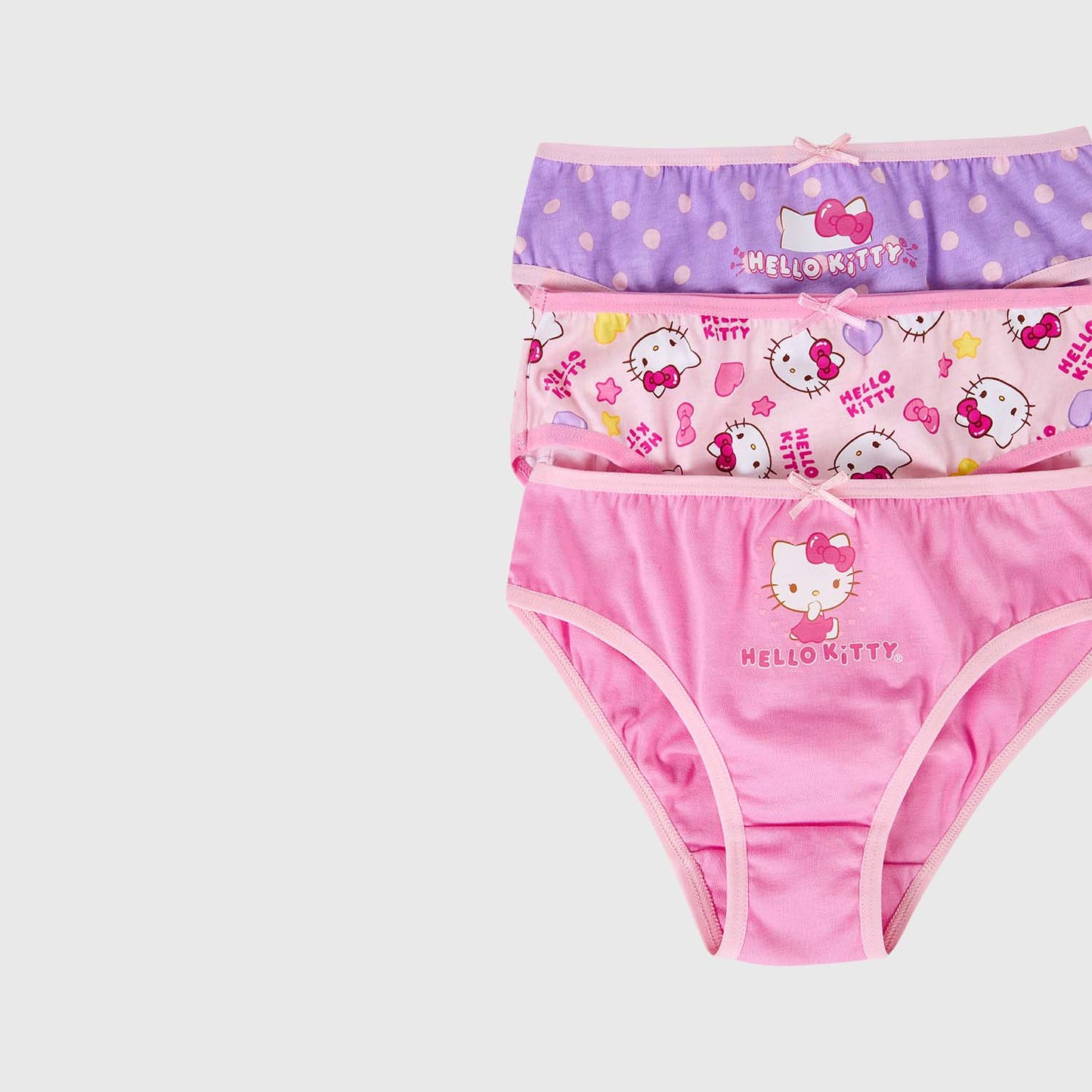 Calzón Tripack Hello Kitty Rosado