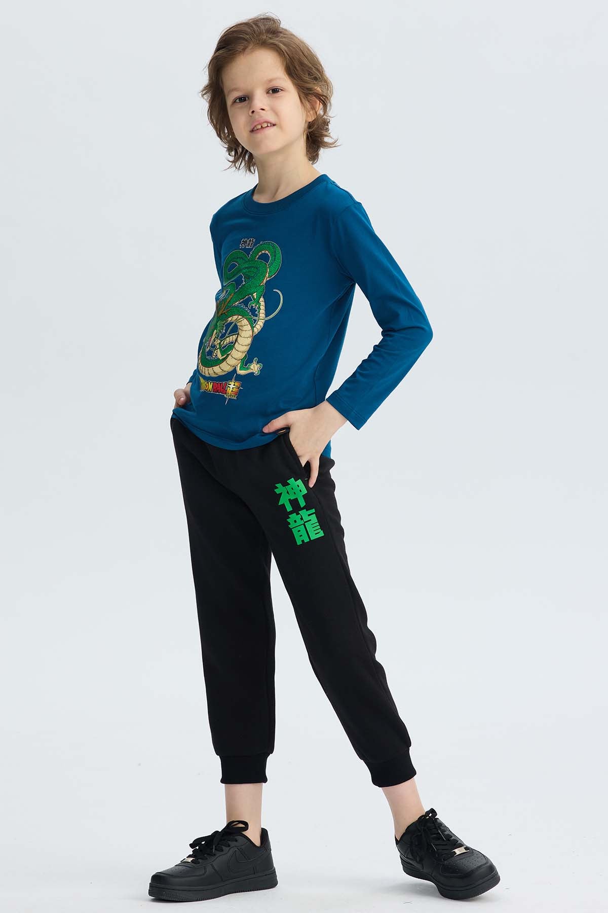 Pantalón Buzo Niño Shenlong Dra Negro