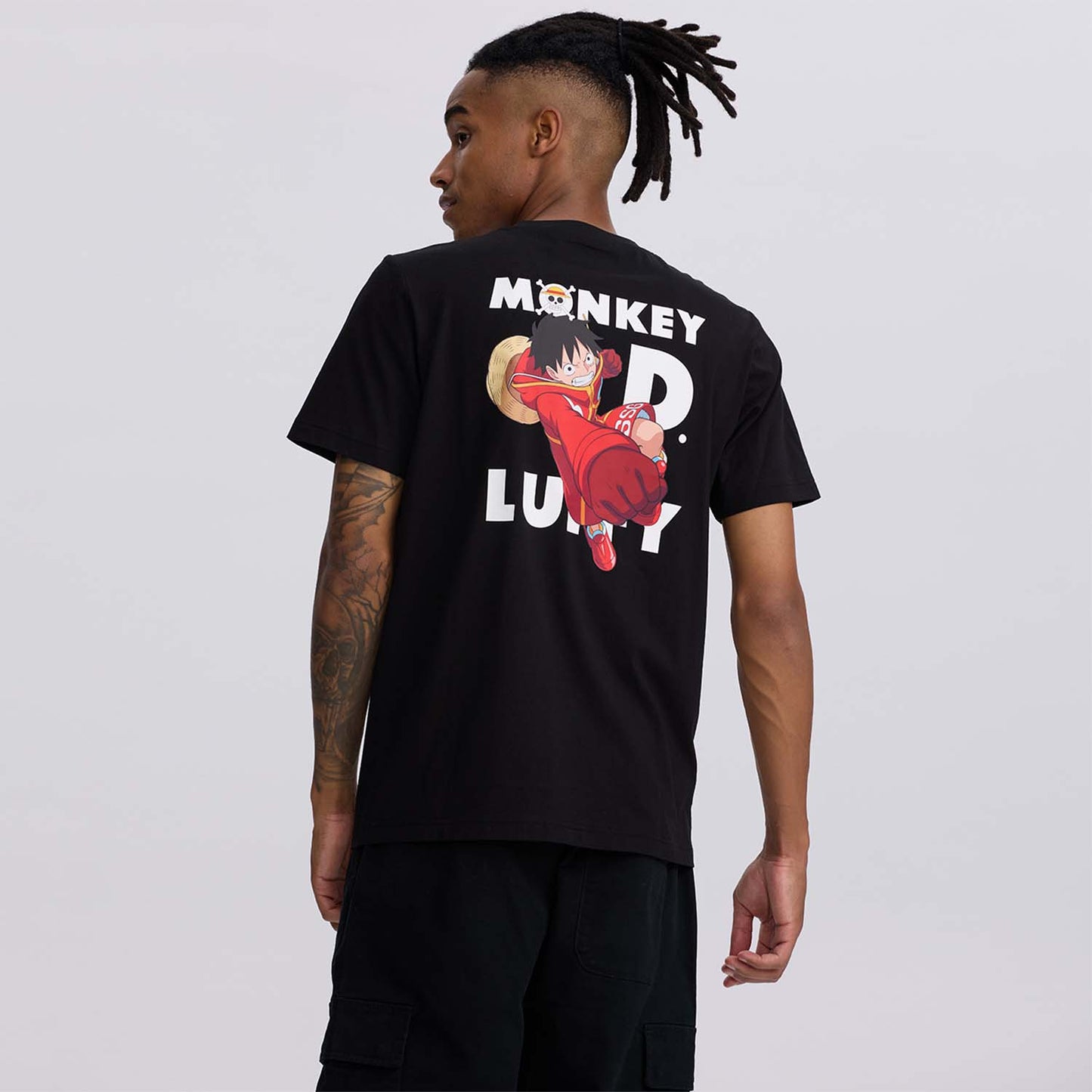 Polera One Piece Monkey D. Luffy Negro