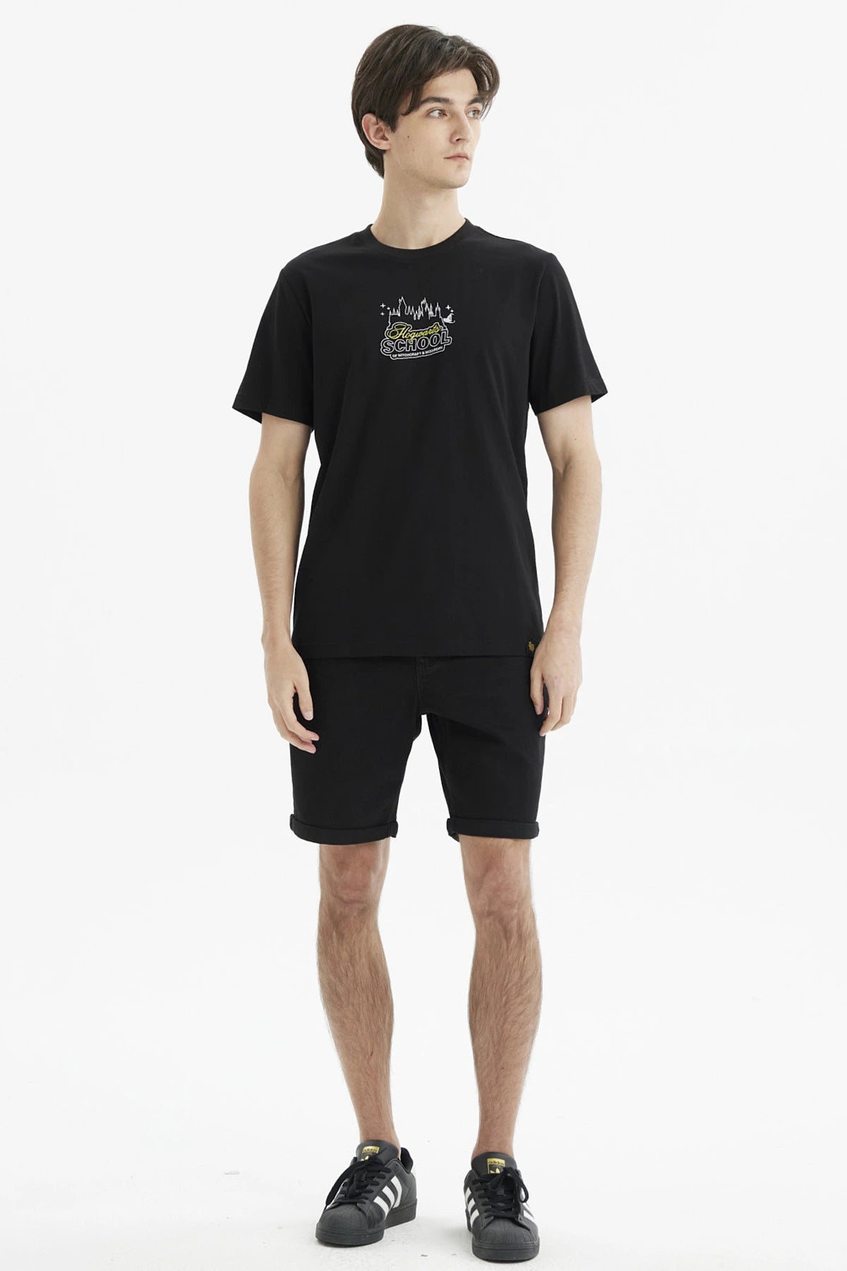 Polera Harry Potter Hogwarts Negra