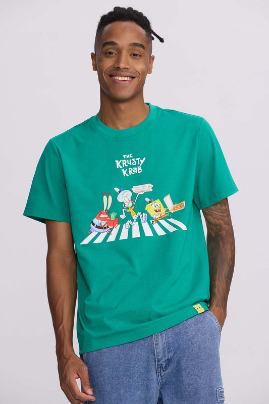 Polera Bob Esponja The Krusty Krab Verde