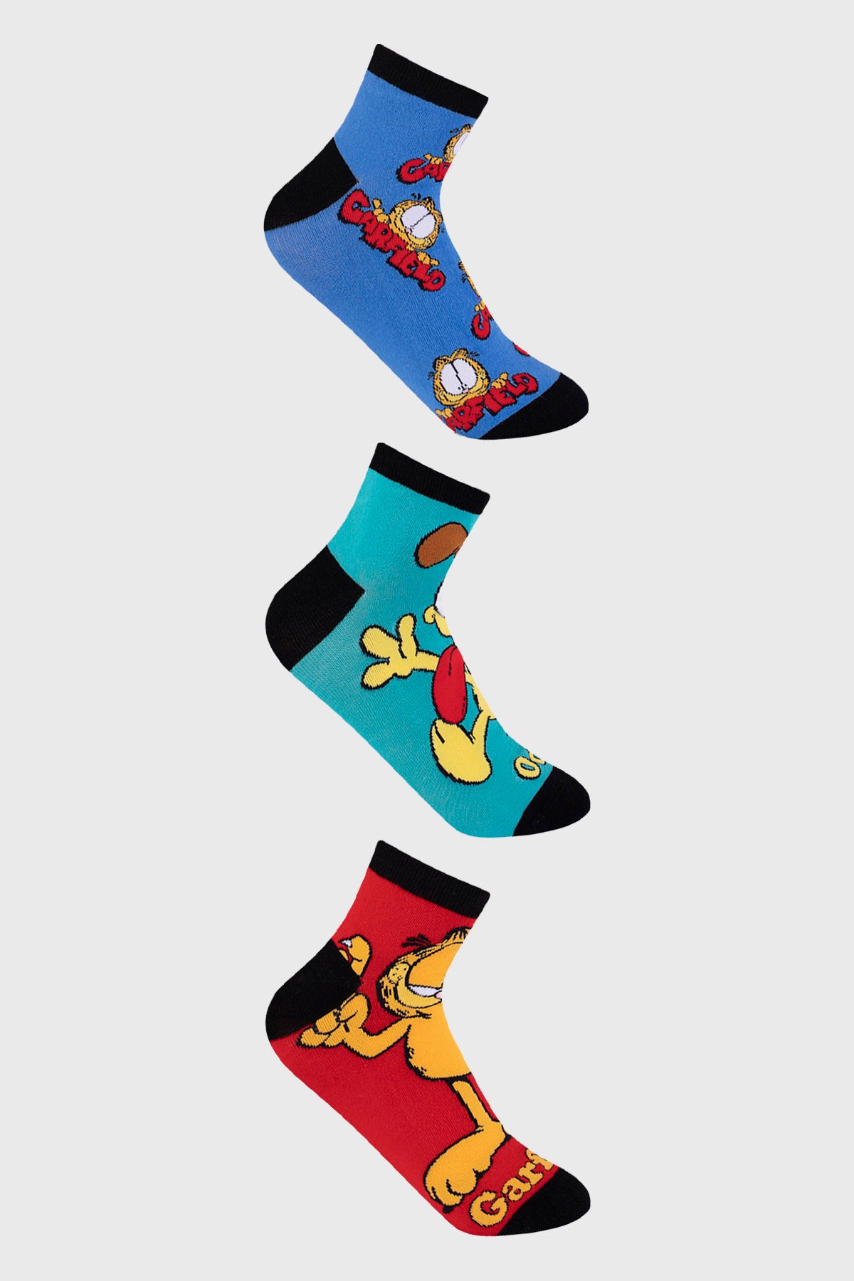Calceta Hombre Tripack Garfield