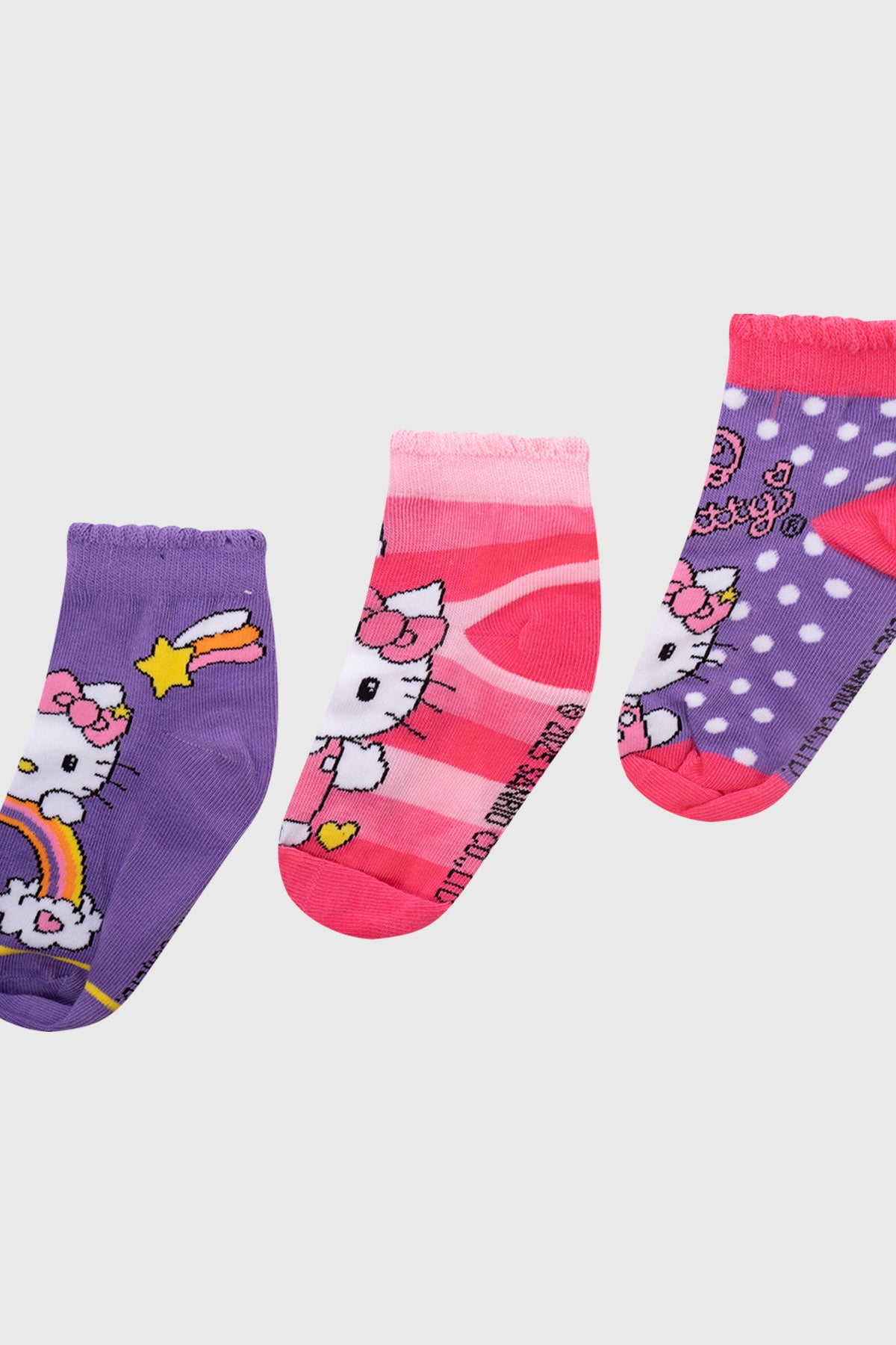 Calceta Niña Tripack Hello Kitty