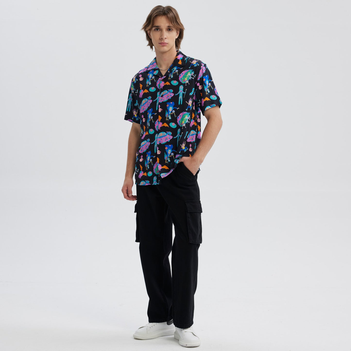 Camisa Rick & Morty Negra