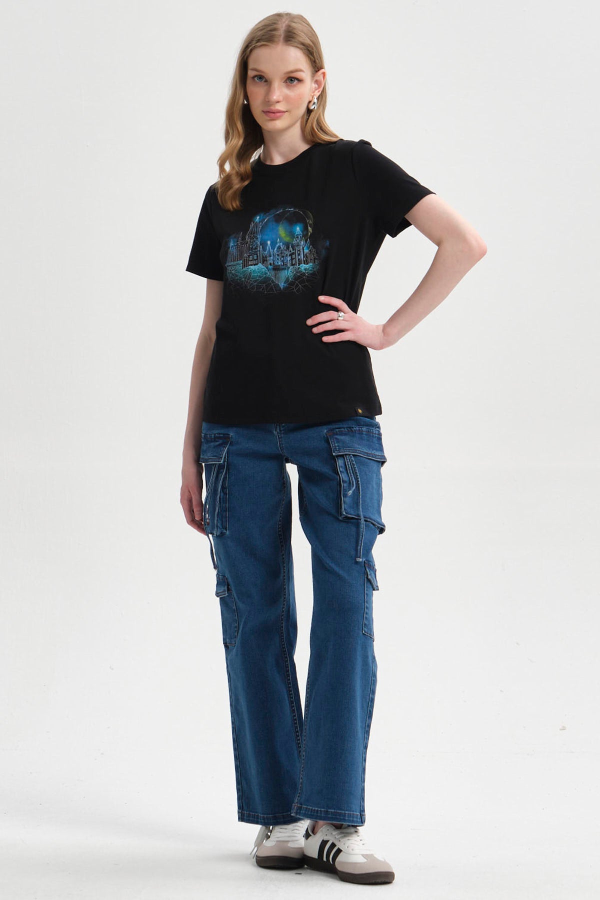 Polera Castillo Hogwarts Negra