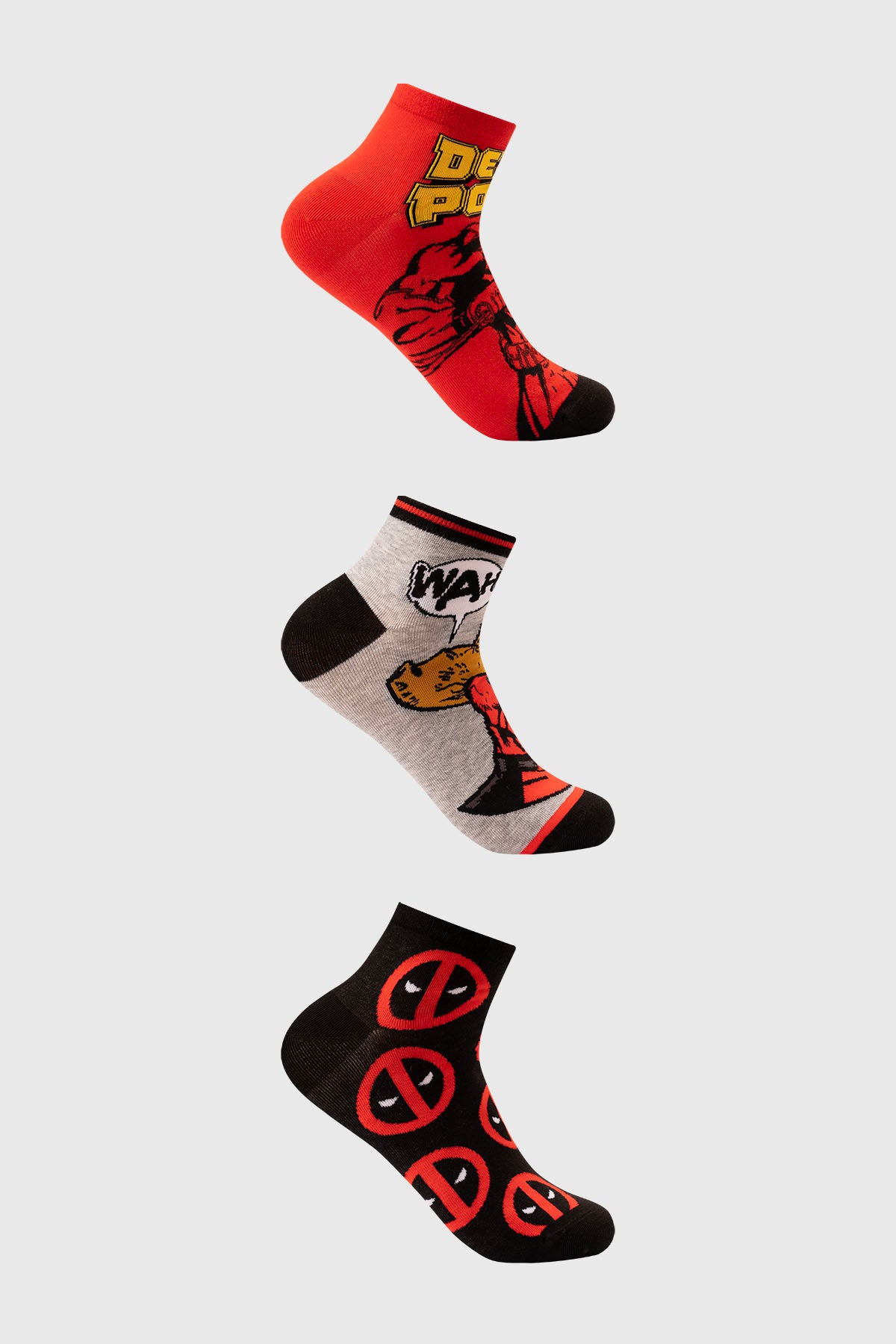 Calceta Tripack Deadpool