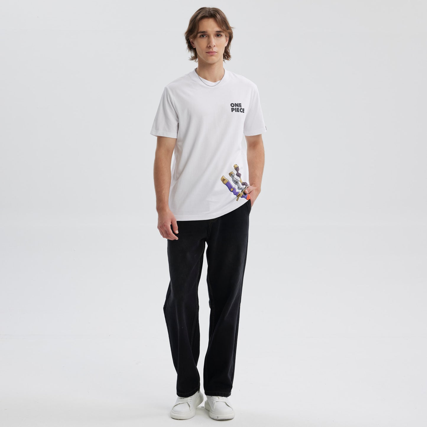 Polera One Piece Zoro Blanca