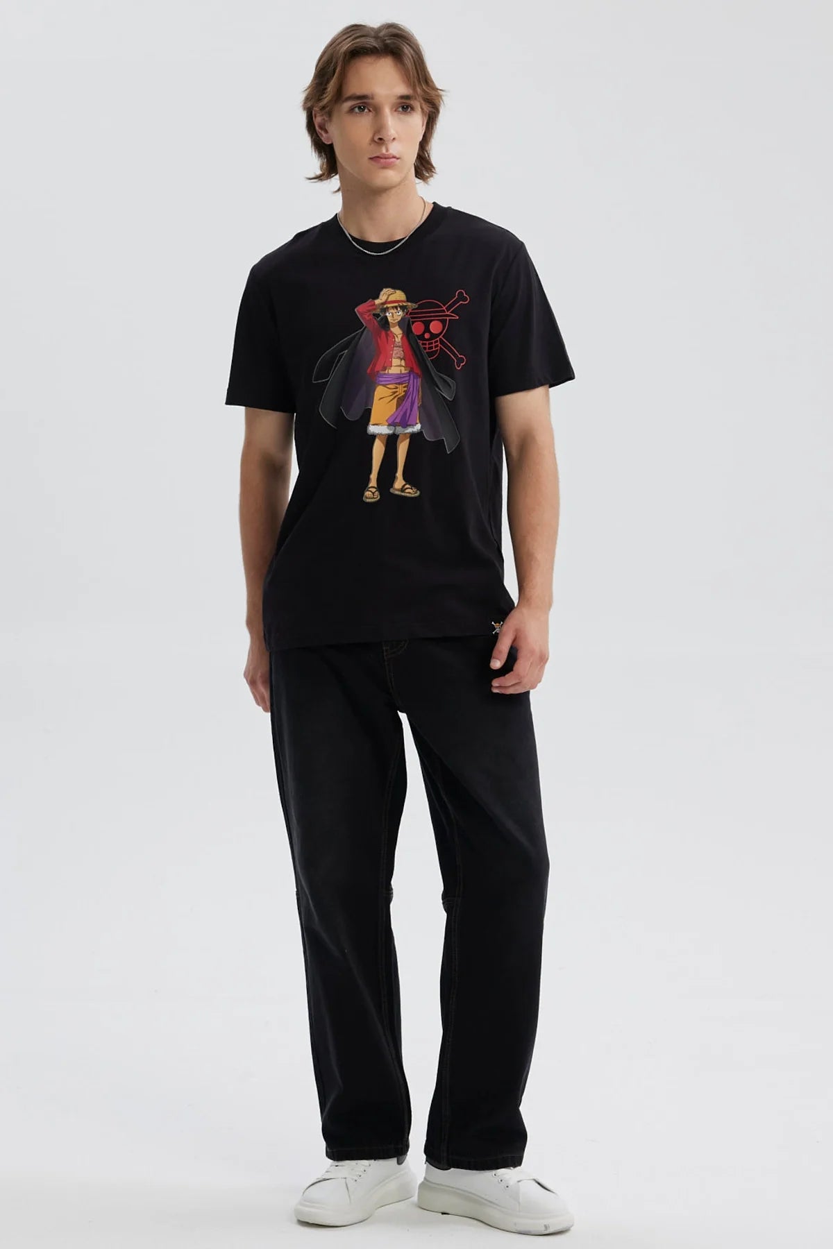 Polera One Piece Monkey D. Luffy Negra
