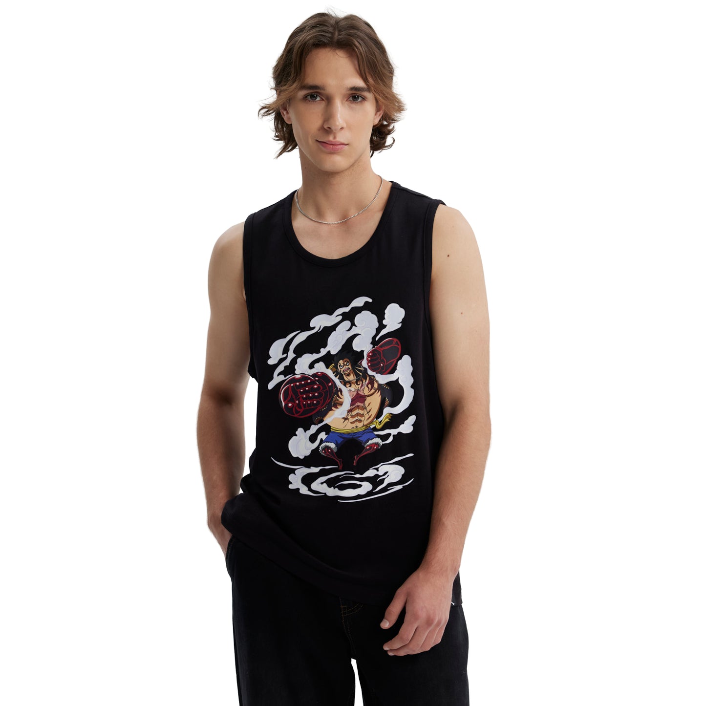 Polera One Piece Luffy Gear 4 Negra