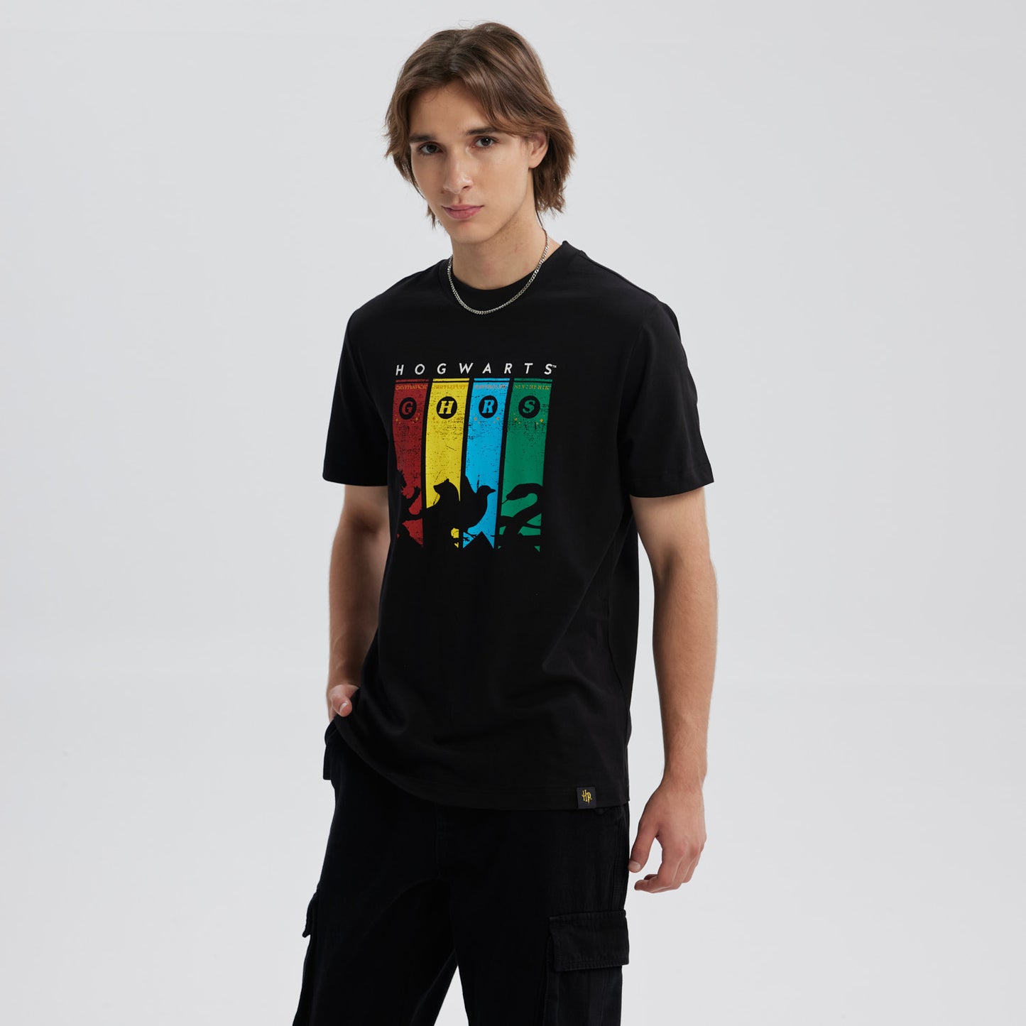 Polera Harry Potter Hogwarts Negra