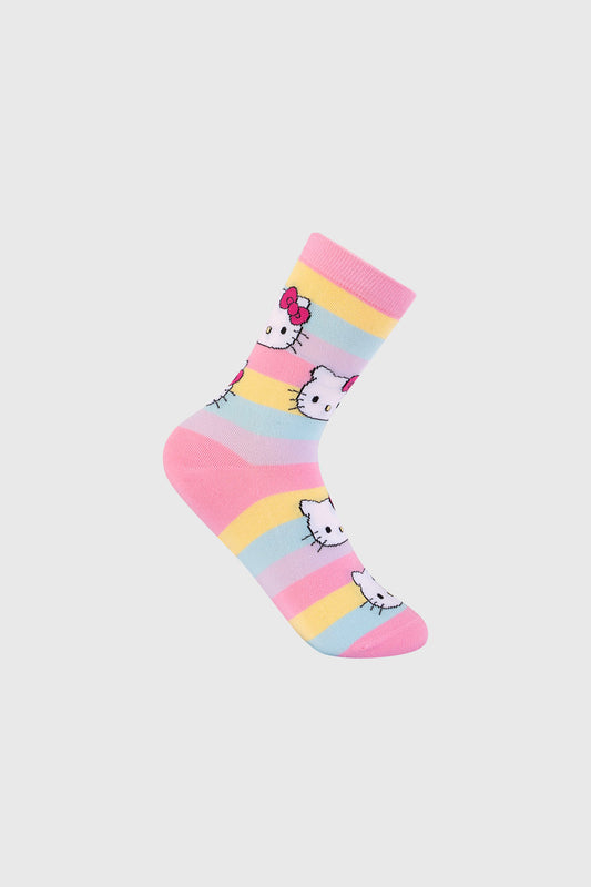 Calcetín Hello Kitty Rosado