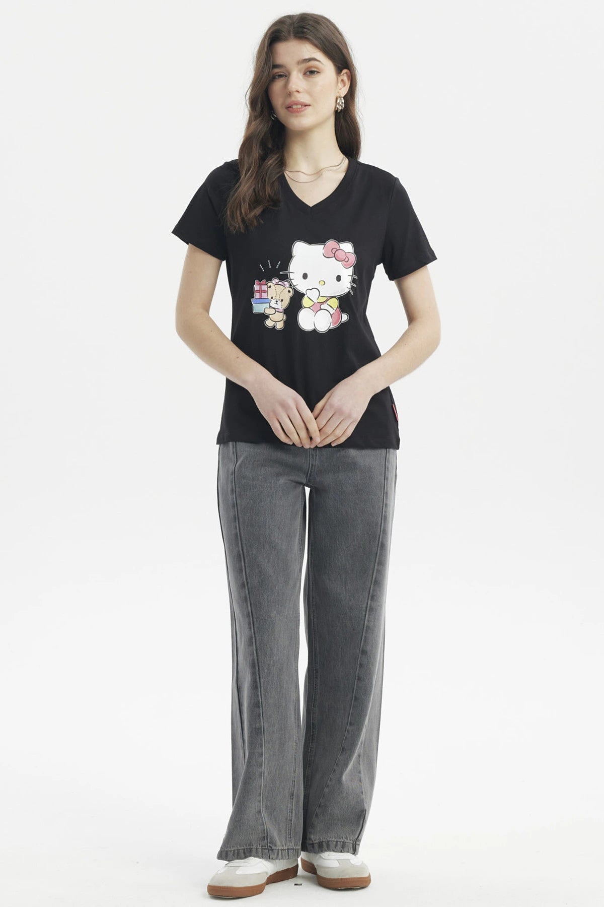 Polera Hello Kitty Negra