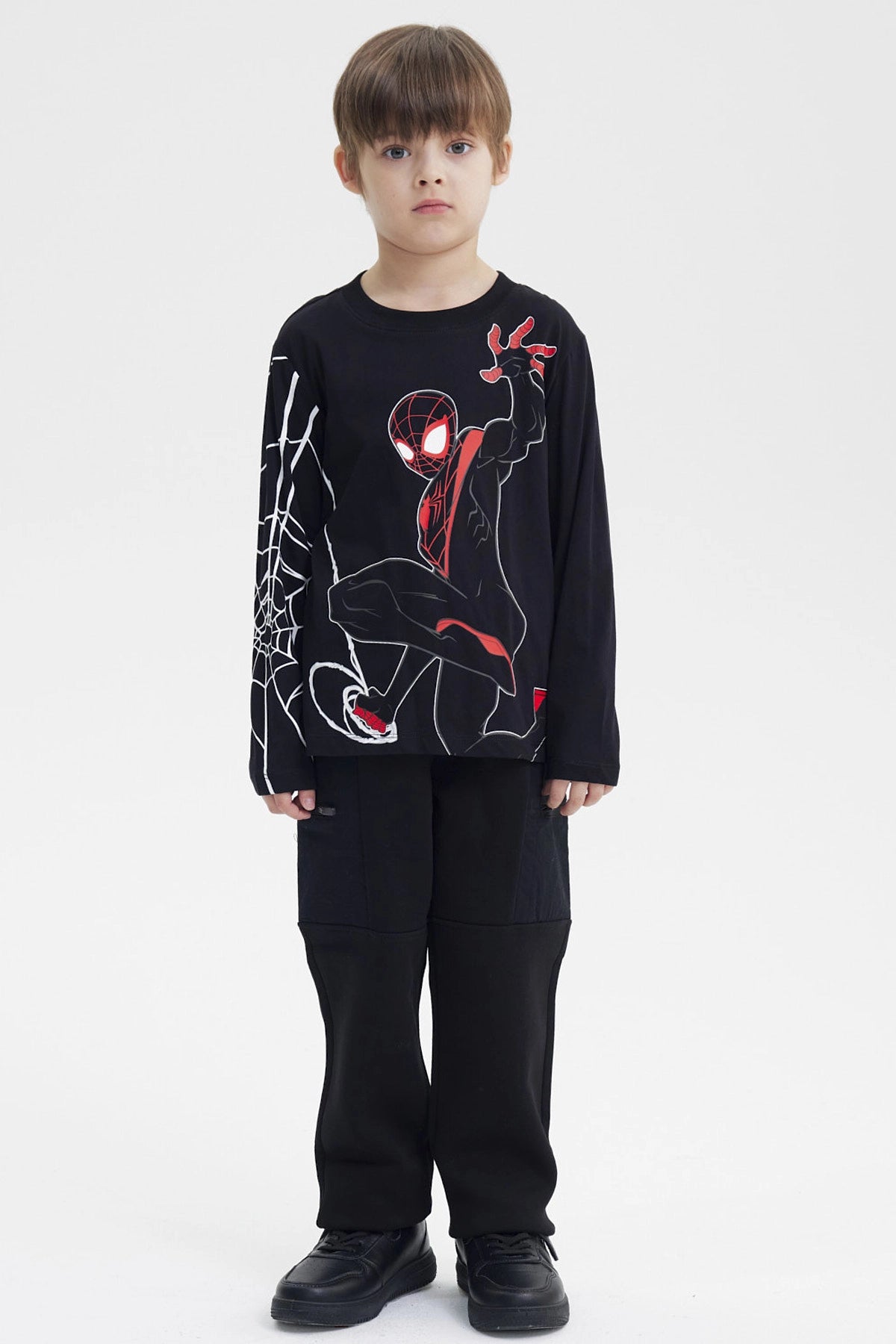 Polera Spiderman Negra