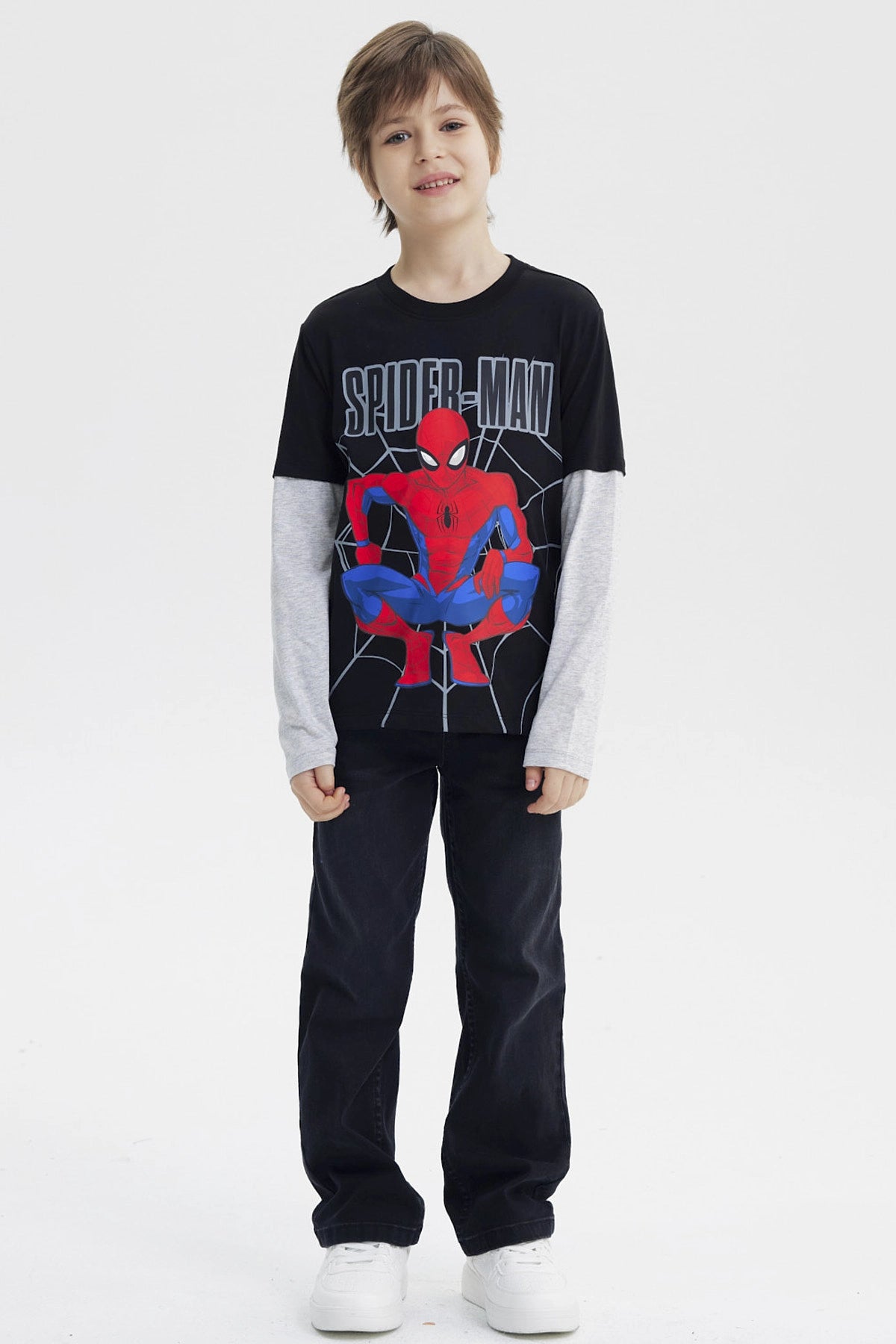 Polera Spiderman Negra