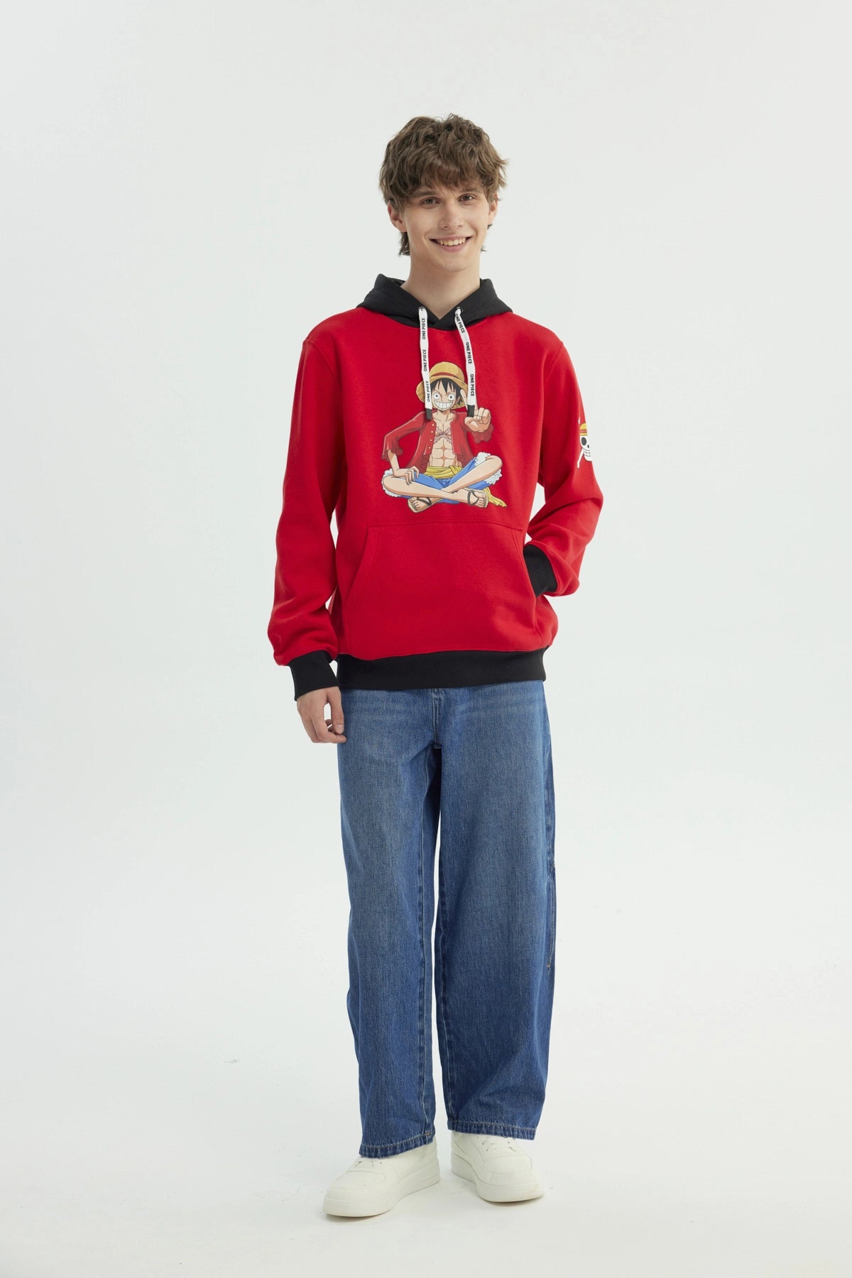 Polerón One Piece Luffy Rojo