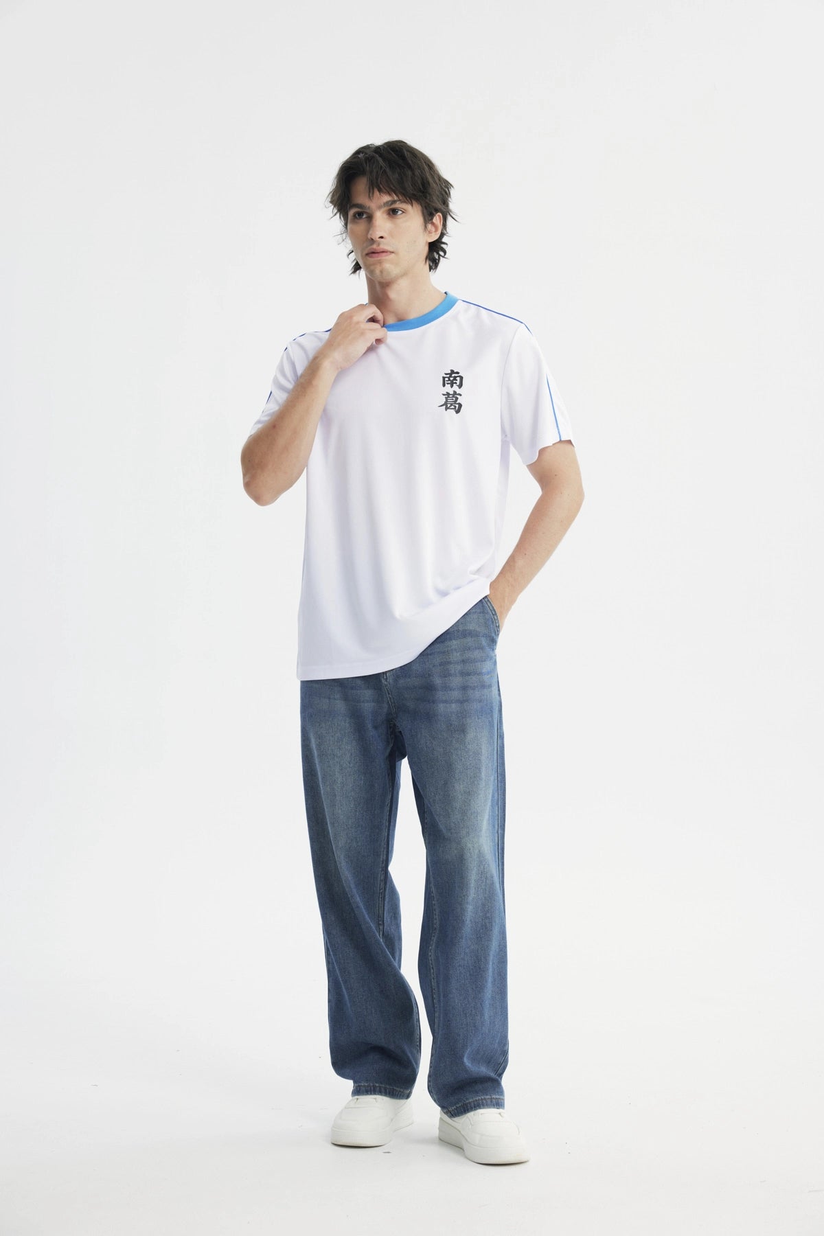 Polera Hombre Capitán Tsubasa Blanca