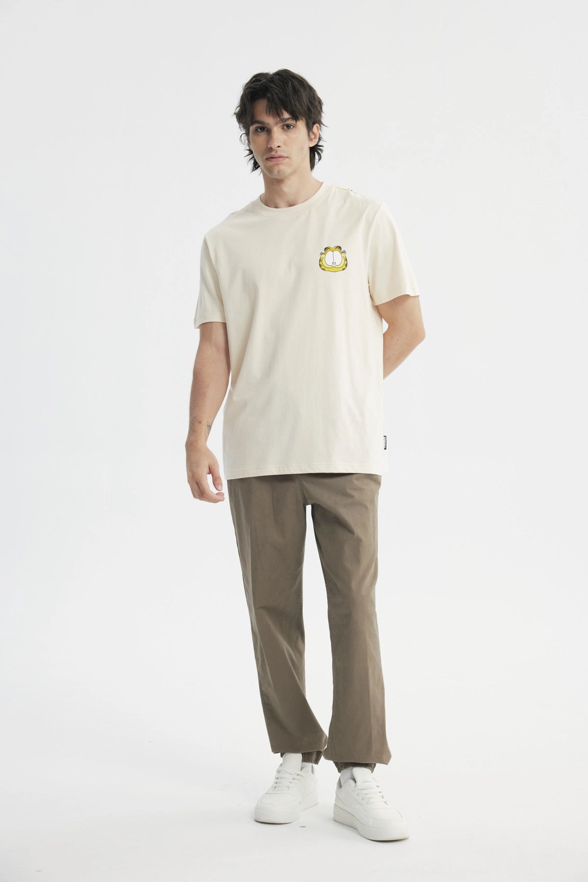 Polera Hombre Garfield Beige