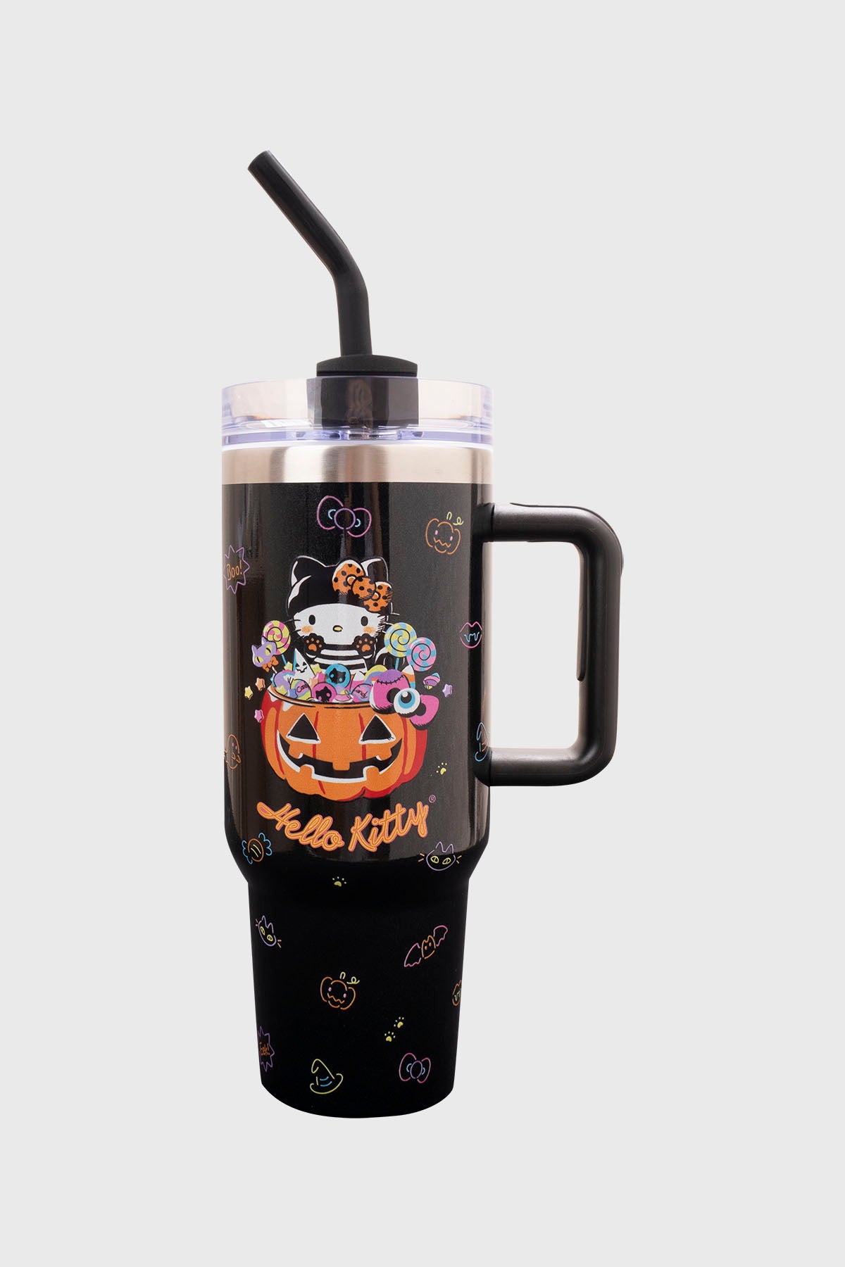 Botella Hello Kitty Halloween Negra