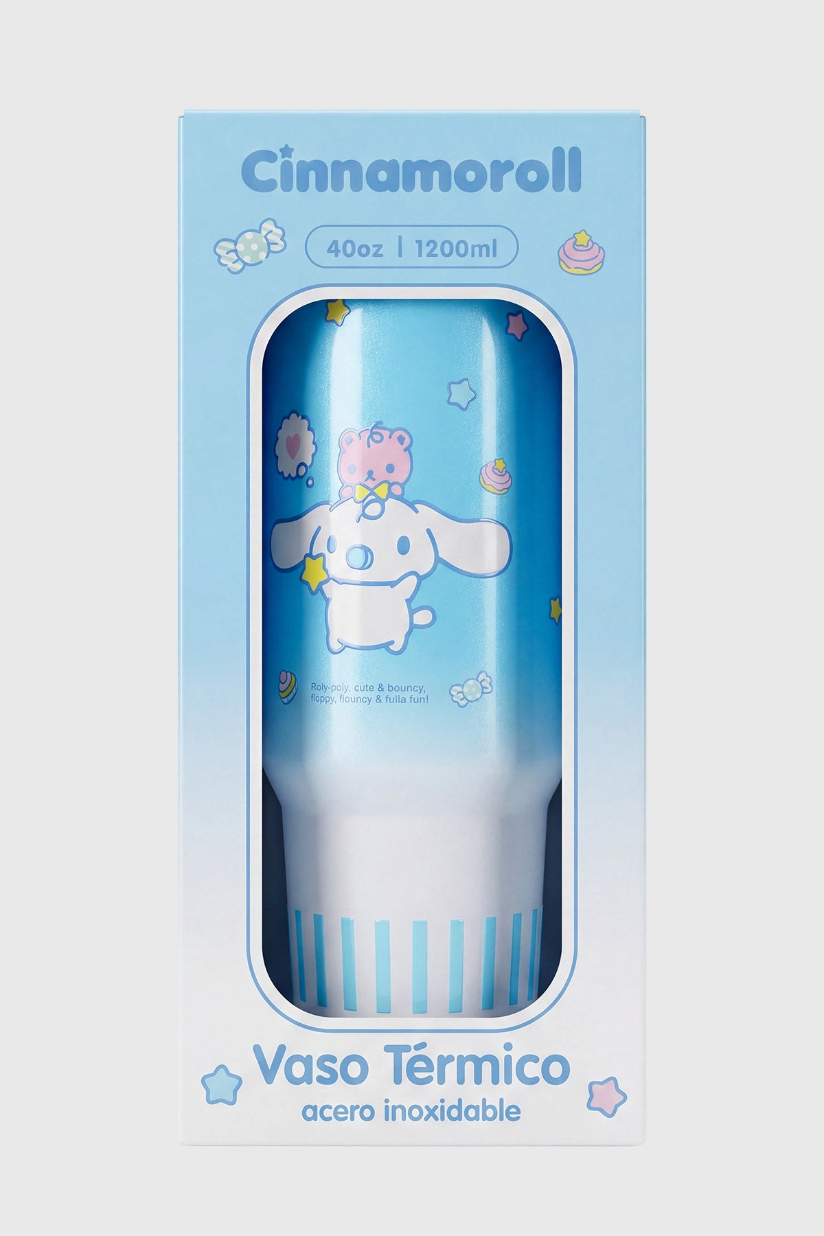 Termo - Botella Cinnamoroll Azul Claro