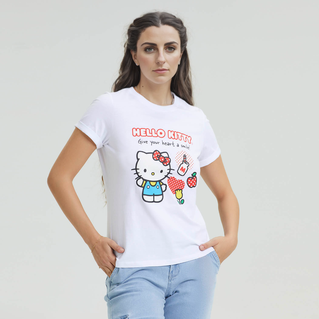 Polera Hello Kitty Blanco