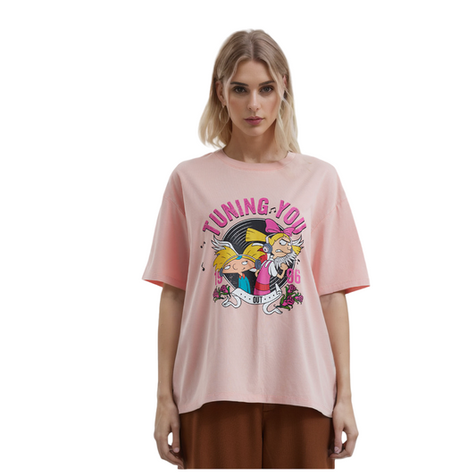 Polera Nickelodeon Hey Arnold Rosado