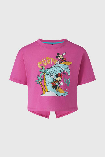 Polera Niña Mickey Y Sus Amigos Fucsia