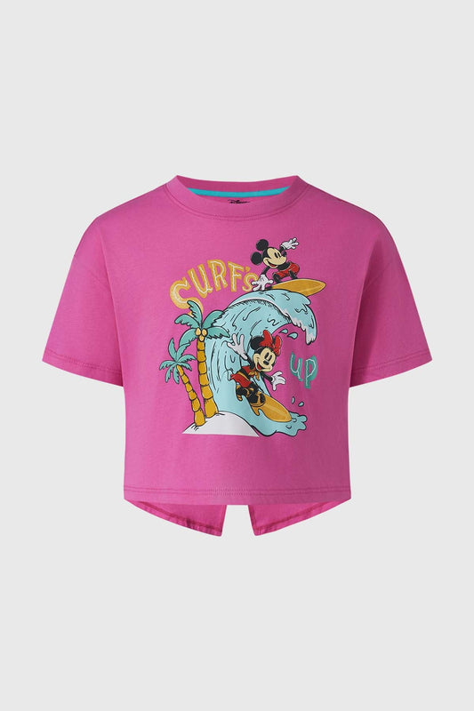 Polera Niña Mickey Y Sus Amigos Fucsia