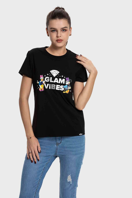 Polera Mujer Mickey Y Sus Amigos Negro Ii