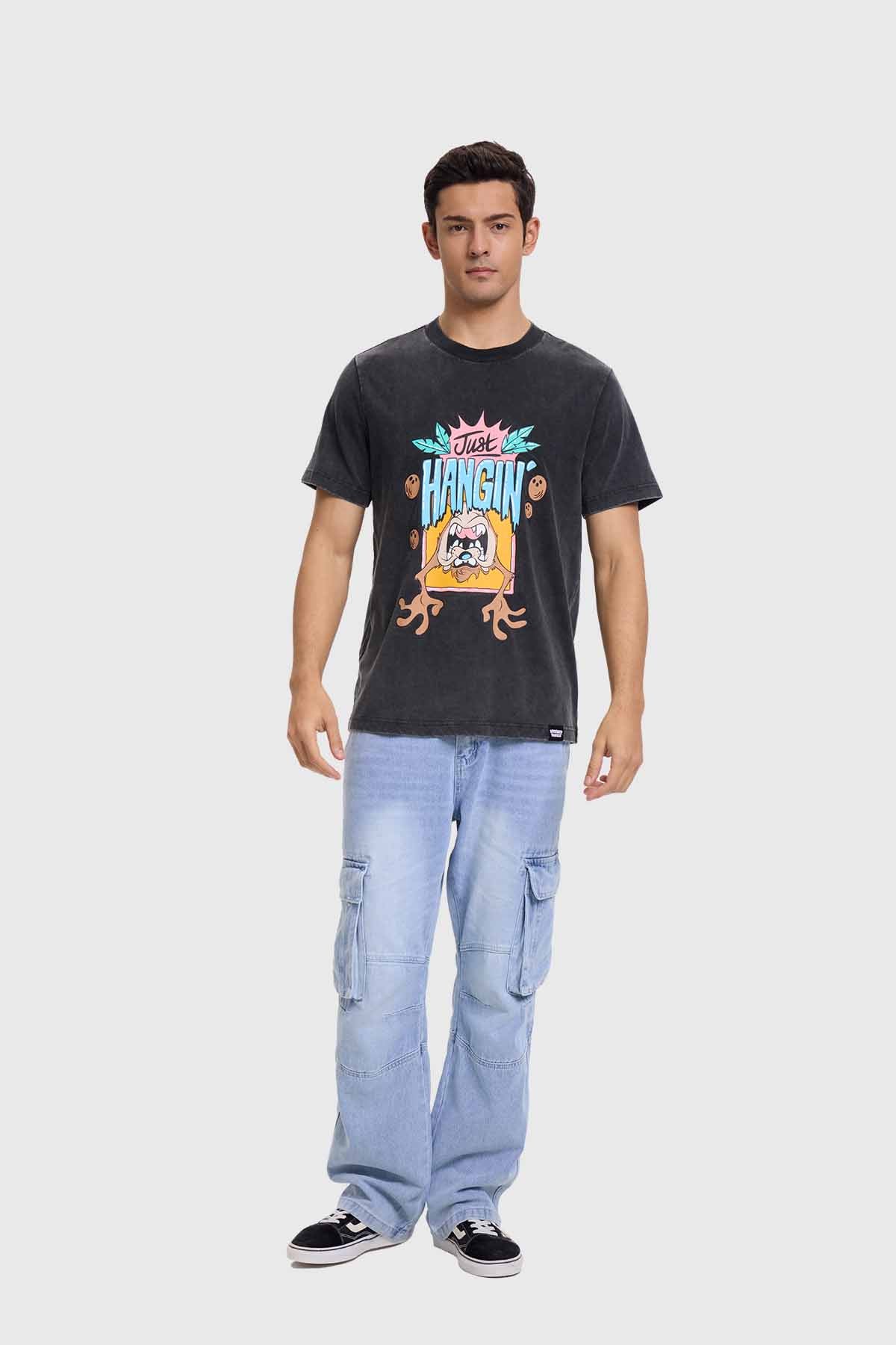 Polera Hombre Taz Negro