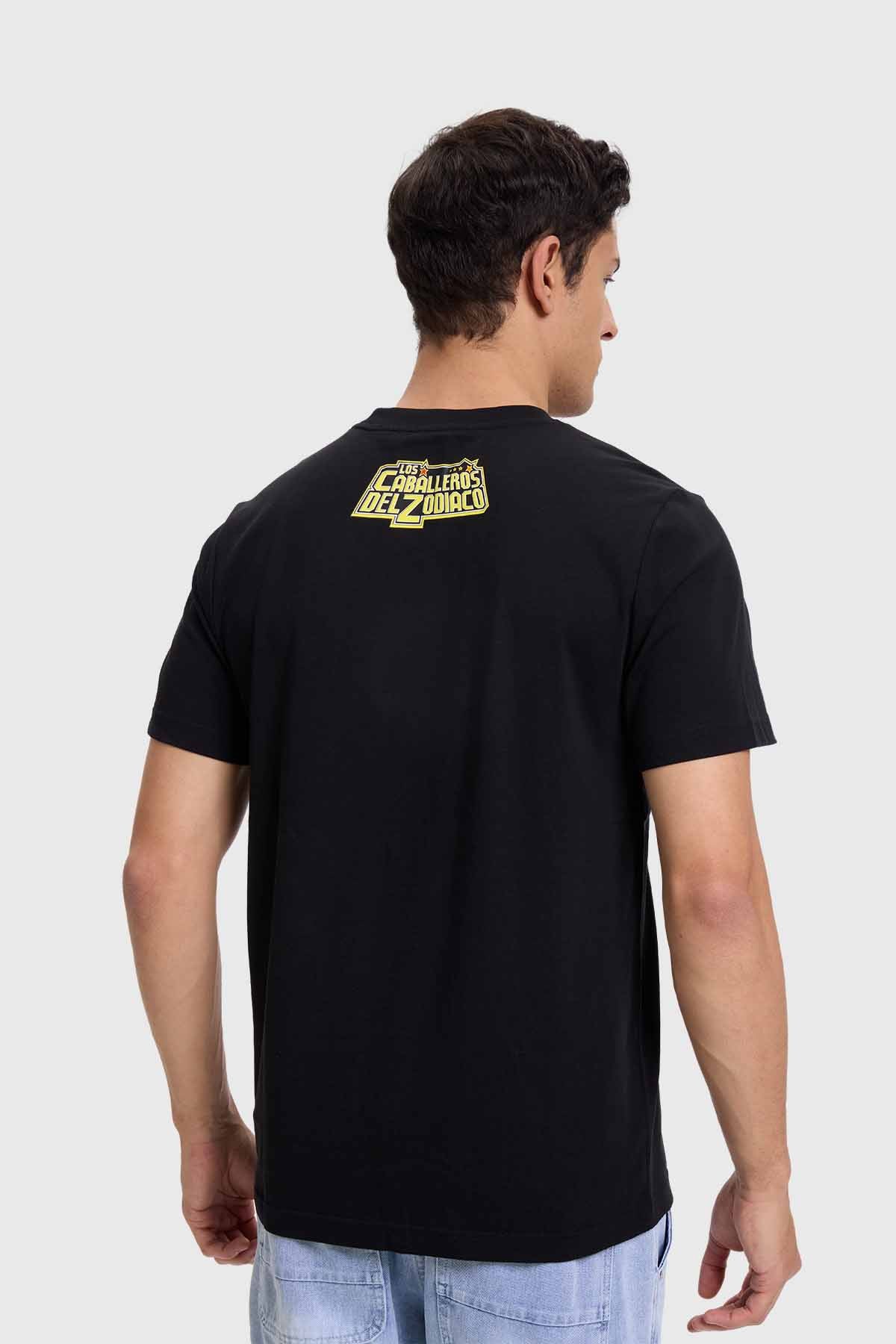 Polera Hombre Caballeros Del Zodiaco Negro