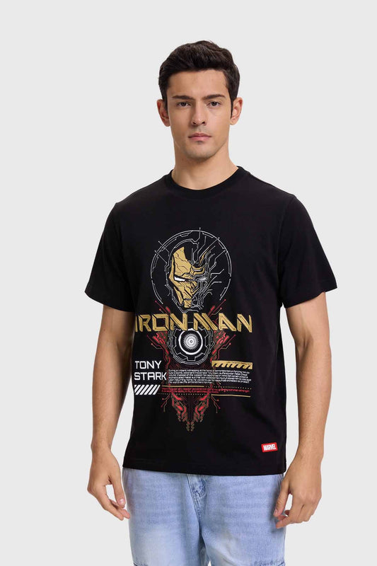 Polera Hombre Iron Man Negro Iii