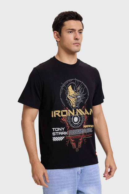 Polera Hombre Iron Man Negro Iii