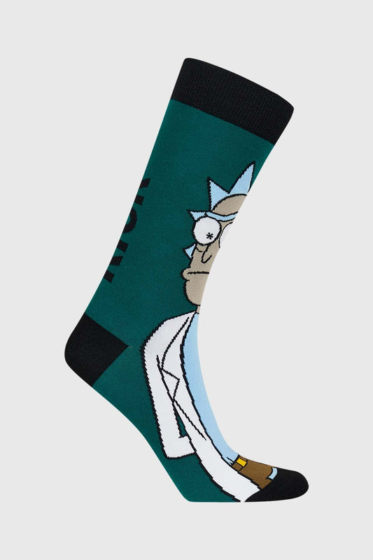 Calcetín De Vestir Hombre Rick And Morty Celeste