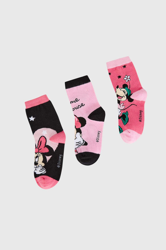Calcetín De Vestir Niña Minnie Rosado