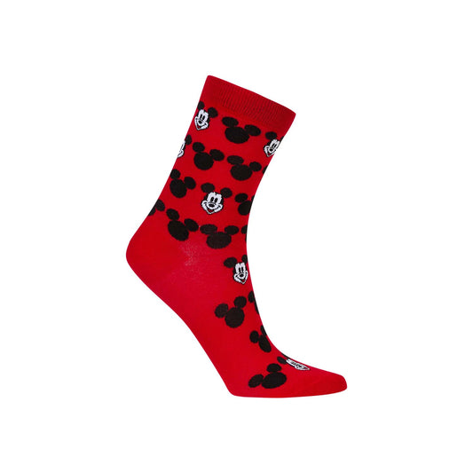 Calcetín De Vestir Mujer Mickey Rojo