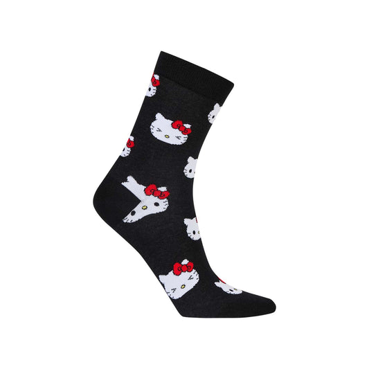 Calcetín De Vestir Mujer Hello Kitty Negro