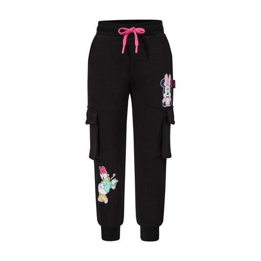 Pantalón Buzo Niña Cargo Mickey Y Sus Amigos Negro