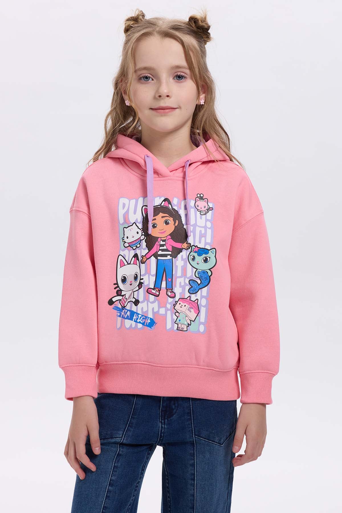 Polerón Niña Gabby Dollhouse Coral