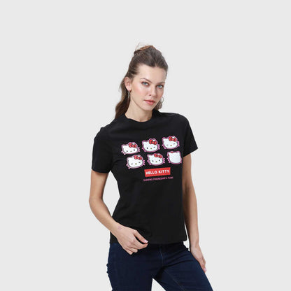 Polera Mujer Hello Kitty Negro Iv