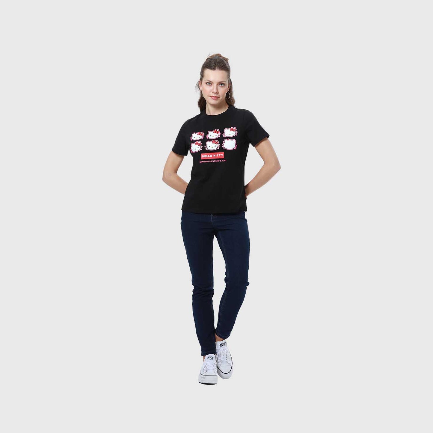 Polera Mujer Hello Kitty Negro Iv