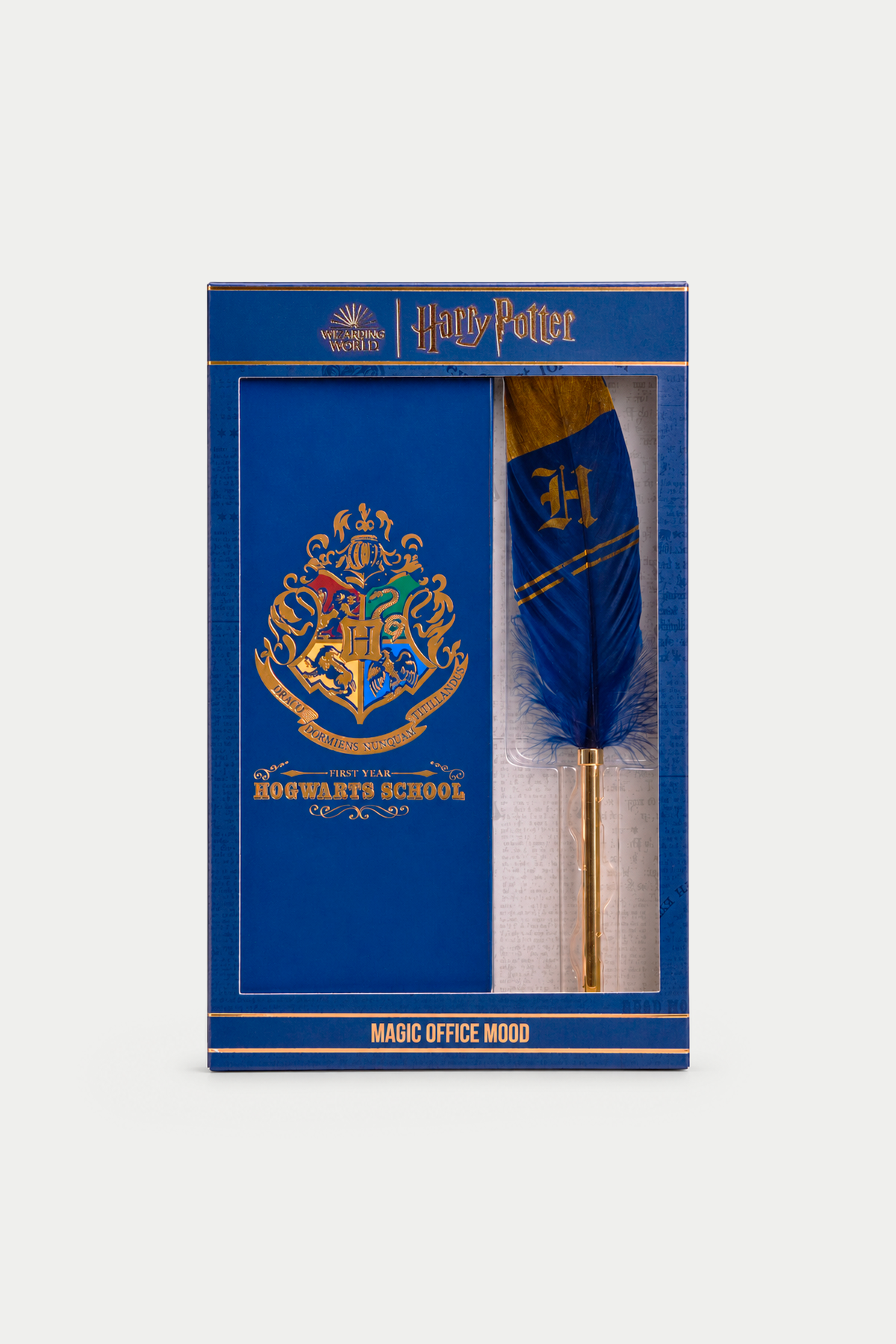 Set Cuaderno y Pluma Harry Potter Azul