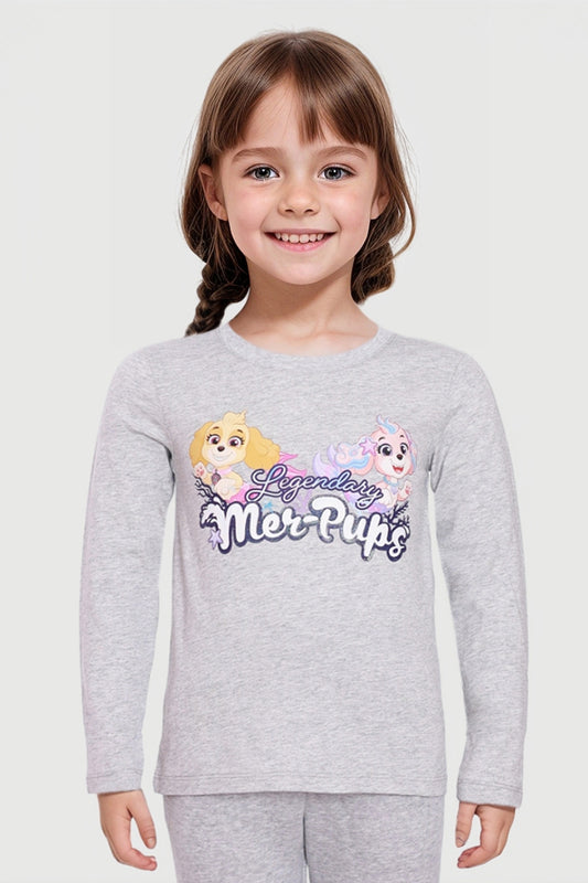 Polera Paw Patrol Gris Melange