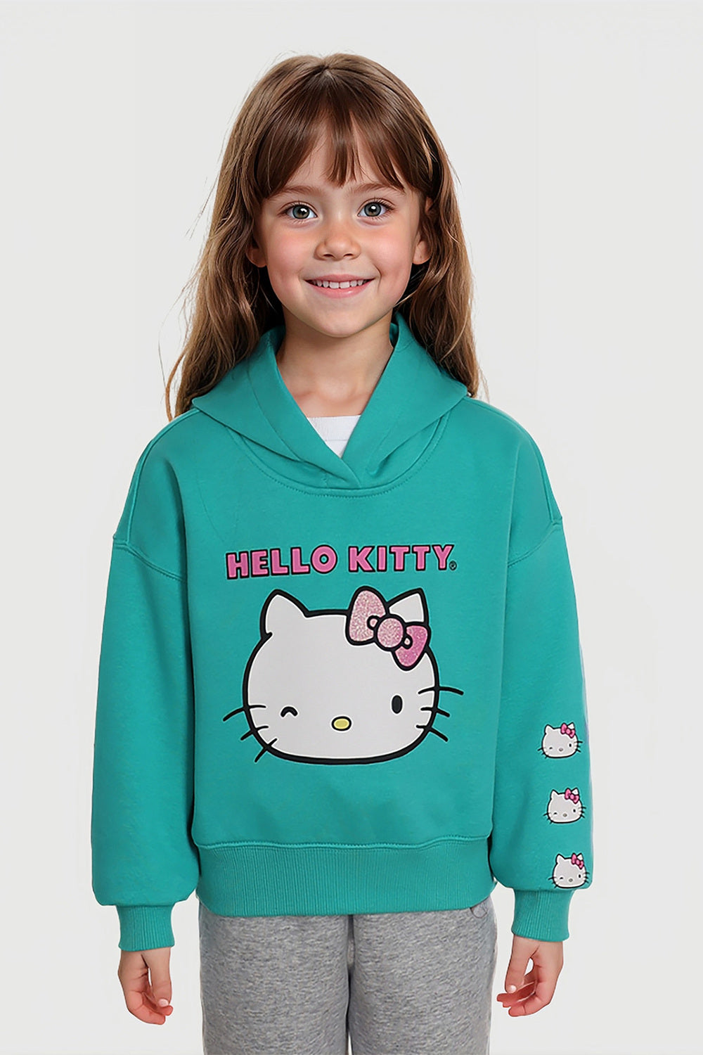 Polerón Hello Kitty Verde