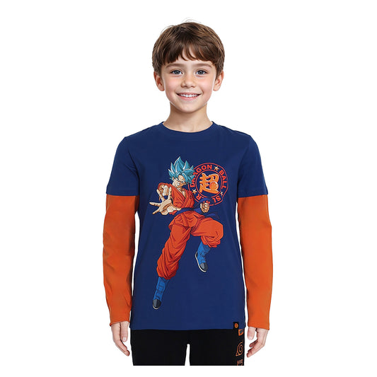 Polera Niño Dragon Ball Goku Azul