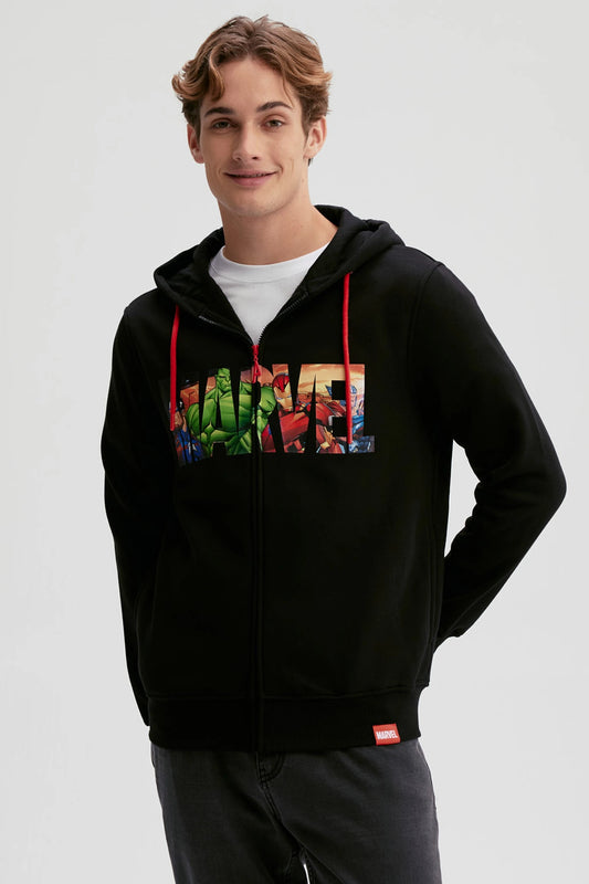 Polerón Marvel Logo Negro