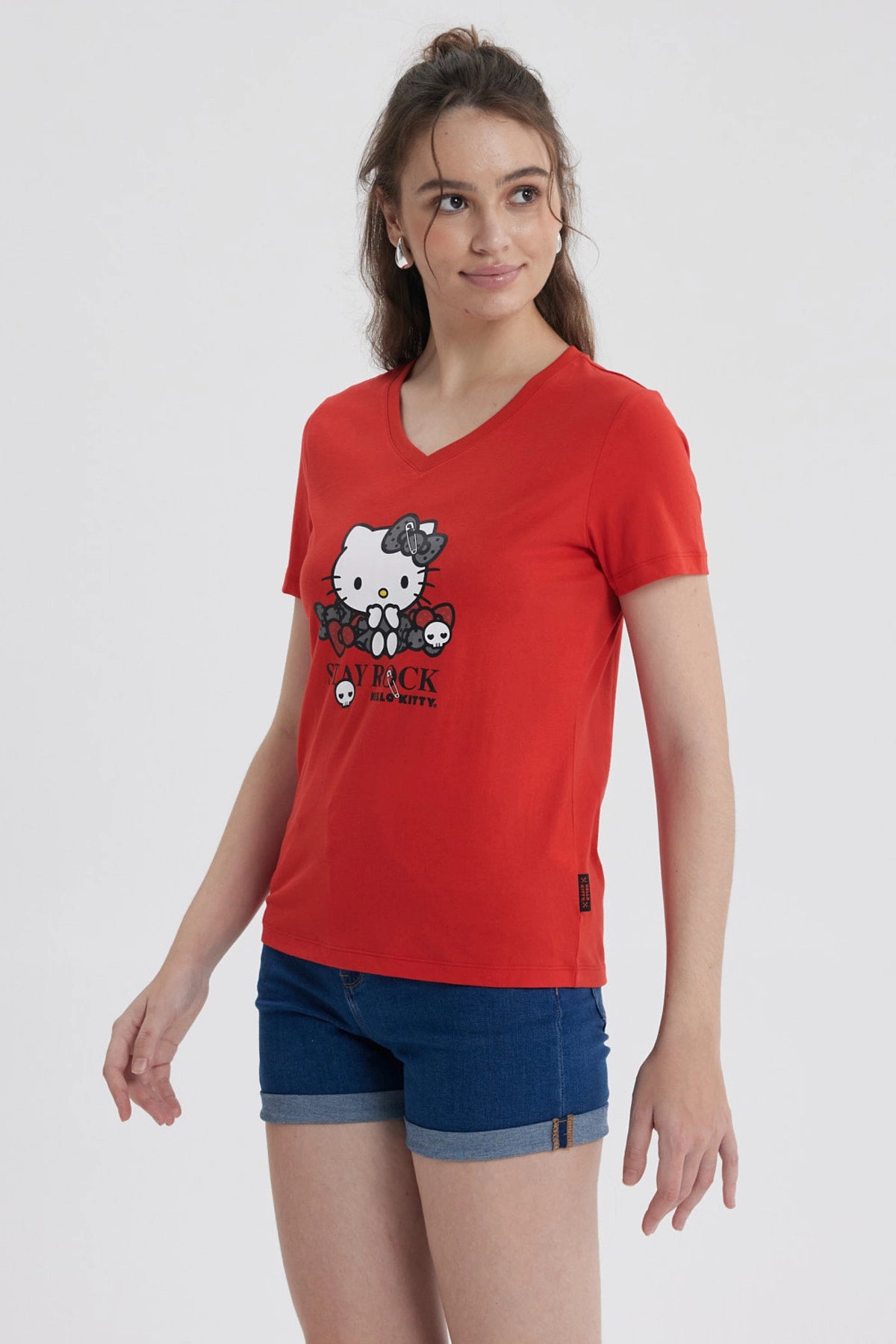 Polera Mujer Hello Kitty Roja