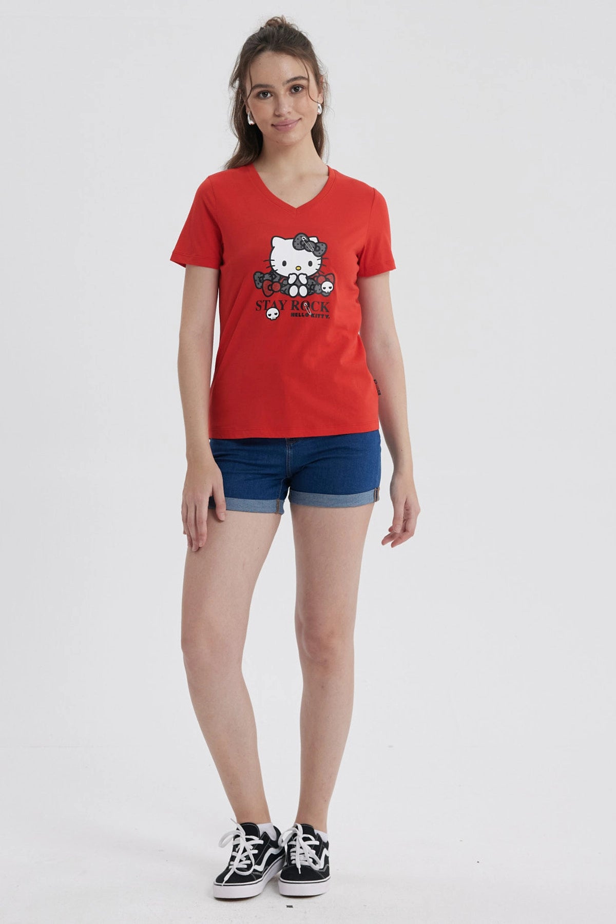 Polera Mujer Hello Kitty Roja