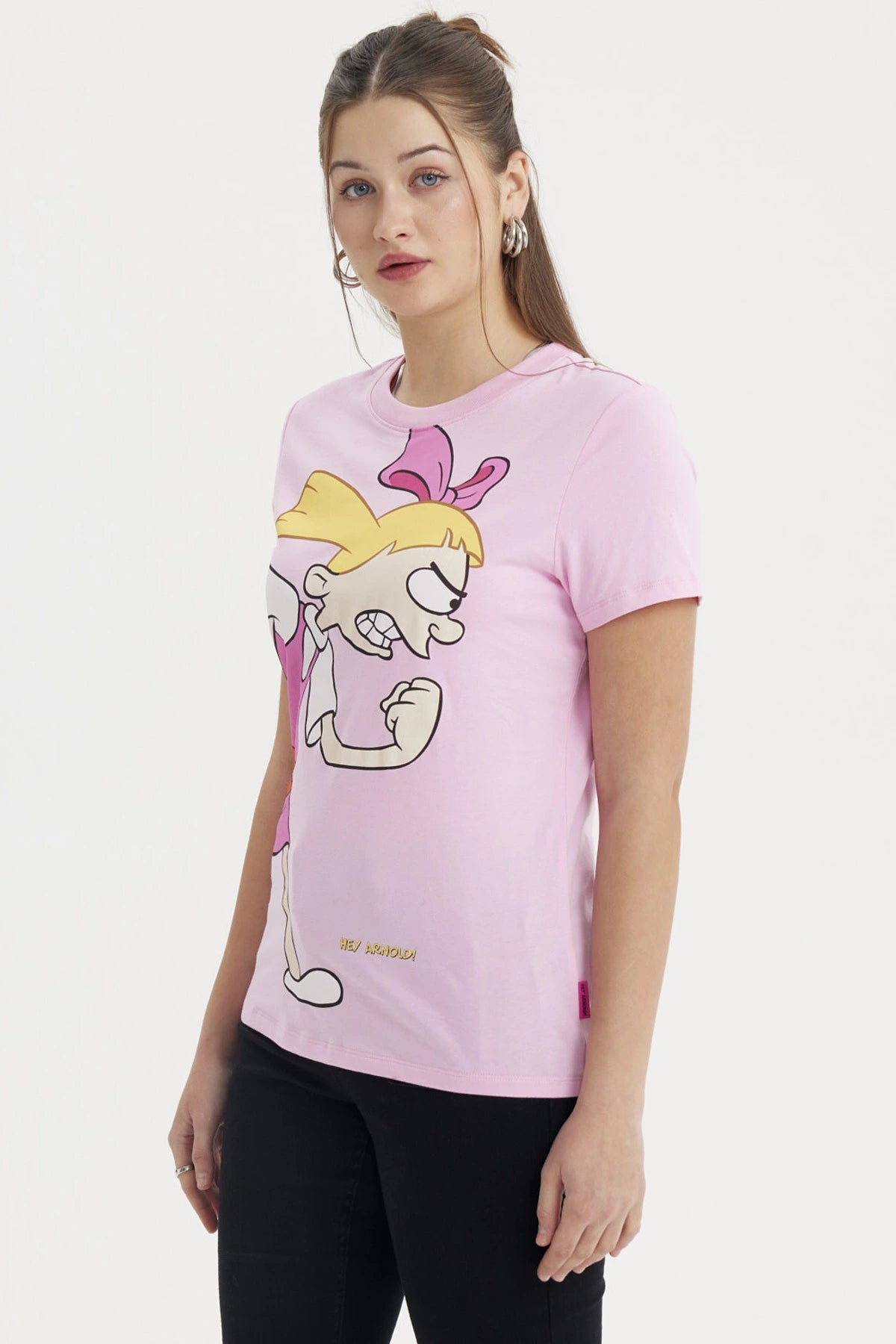 Polera Mujer Hey Arnold Helga Rosada