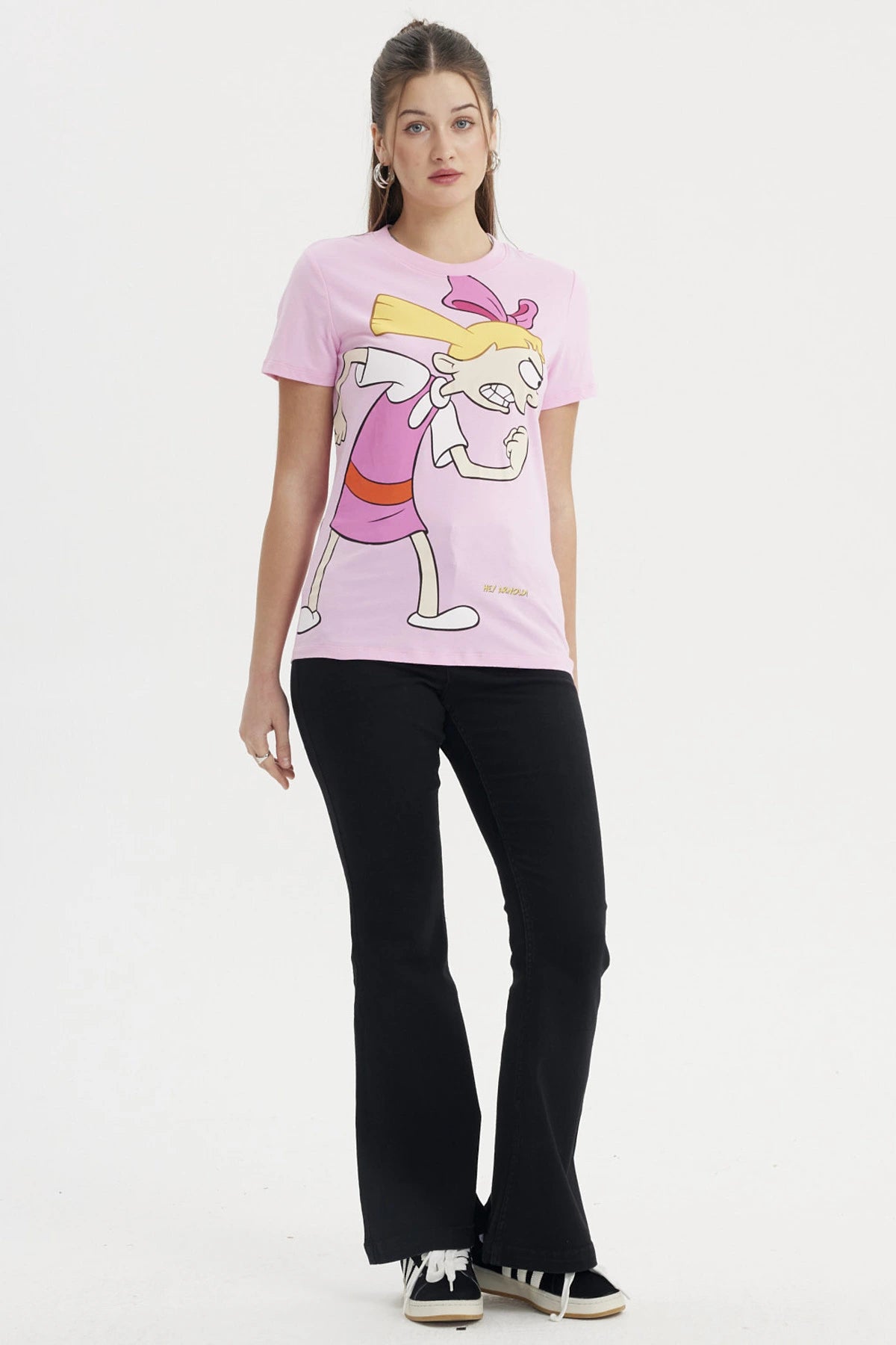 Polera Mujer Hey Arnold Helga Rosada