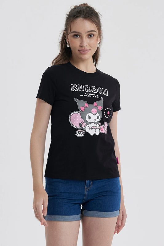 Polera Kuromi Negra